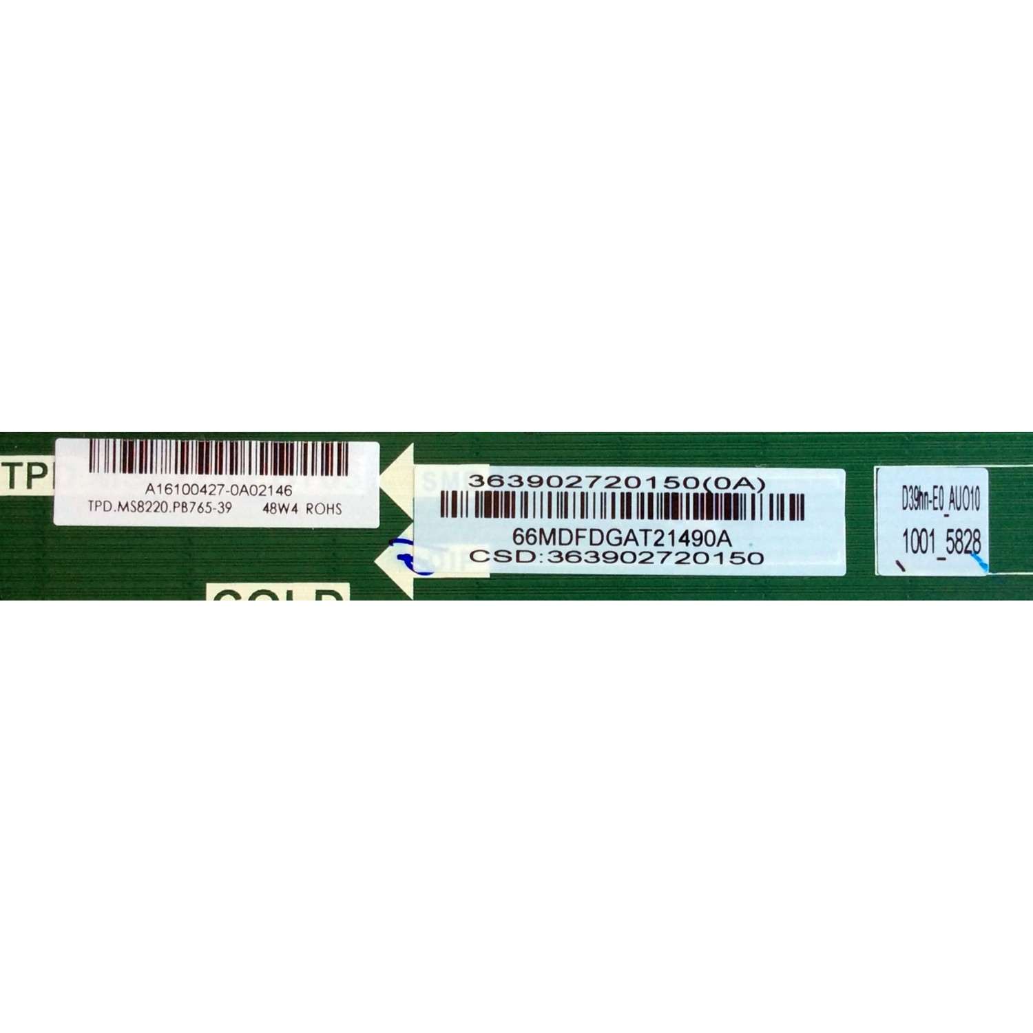 MAIN FUENTE (COMBO) PARA TV VIZIO / NUMERO DE PARTE 3639-0272-0150 / TPD.MS3393.PB765 / 3639-0272-0395 / 363902720150 / TPD.MS8220.PB765-39 / MODELO D39HN-E0 LAUAVLBS - Imagen 3